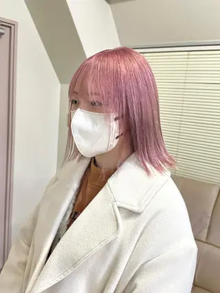 ミディアム カラー パーマ ヘアアレンジ メンズ キッズ ネイル マツエク・マツパ アイブロウ 韓国ボブ/髪質改善 ニュアンス特化RYOのヘアスタイル