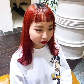 カラー ショートボブ /綾華のヘアスタイル