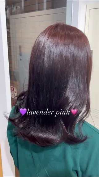 セミロング カラー kanon♡ 暖色カラー‎🤍のヘアスタイル