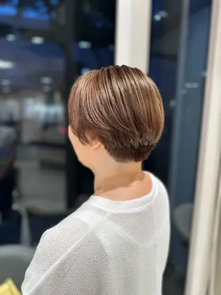 ショート クロスパーマ/うる艶 カラー/Kurumiのヘアスタイル