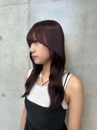 ロング カラー ヘアアレンジ 🍎艶モテカラー🍉 カリンのヘアスタイル