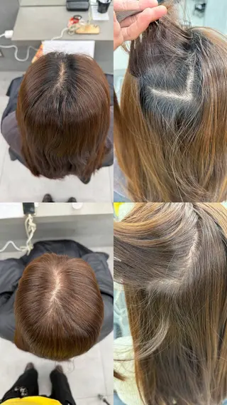 ミディアム カラー 中根 永遠のヘアスタイル