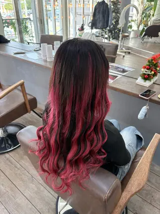 ロング カラー エクステ/大須/黒坂 佳乃のヘアスタイル