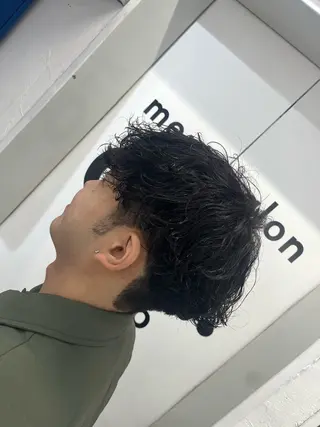 カラー パーマ メンズ メンズショート美容師 💈高橋和真💈のヘアスタイル