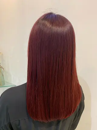 カラー ブリーチしない暖色 カラー🥀杉 優菜のヘアスタイル