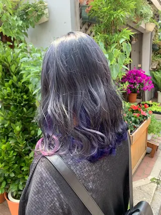 ミディアム カラー ピンクベージュ/新潟 万代/高橋桃葉🍑のヘアスタイル