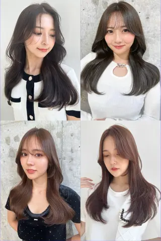 ミディアム 新宿/韓国レイヤー 髪質改善カラー/角所のヘアスタイル