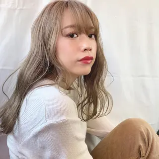 ロング カラー 上川 美幸のヘアスタイル