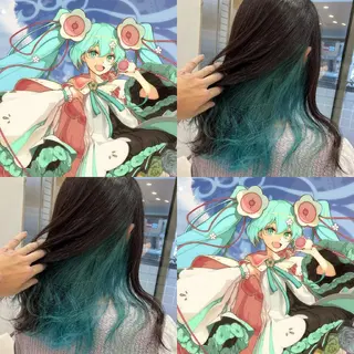 セミロング カラー あらげ 🌈推しカラー🌈ᵕのヘアスタイル