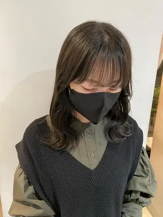 ミディアム Null 表参道所属・岩下昂世/ ハイトーン/デザインのヘアスタイル