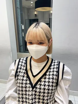 ショート 🩶赤み消しカラー 🐈‍⬛荻野美思🐾のヘアスタイル