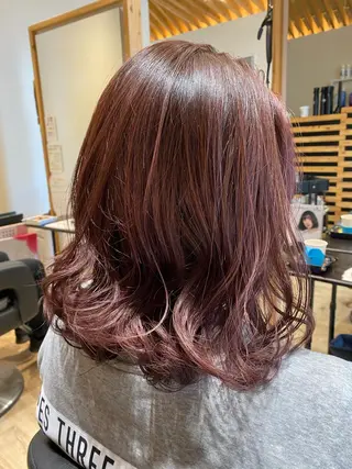 セミロング カラー 関口 友行のヘアスタイル