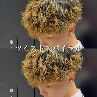 ショート カラー パーマ メンズ メンズ特化美容師 東條 夏翔のヘアスタイル