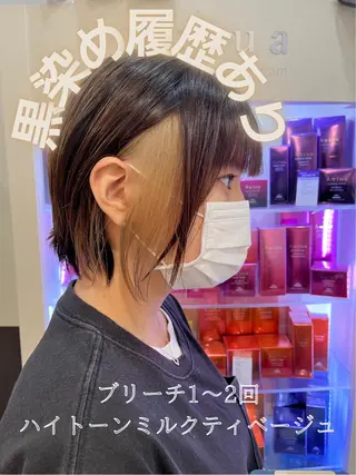 ショート カラー 🥇メンズパーマ /縮毛矯正/木村神心のヘアスタイル