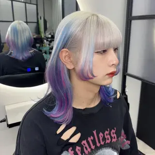 セミロング カラー Ren. 🦋デザインカラーのヘアスタイル