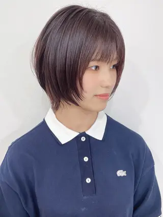 ショート レイヤーカット 縮毛矯正◽️河野泰貴のヘアスタイル