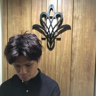 カラー メンズ BELO福島所属・ツイストスパイラル 成林康平のヘアスタイル