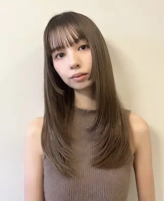 ロング カラー 川口　開世　9/20 レイヤーカット🈳のヘアスタイル