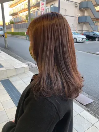 セミロング カラー 田中 あかねのヘアスタイル