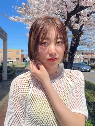 ミディアム 稲垣 熙のヘアスタイル