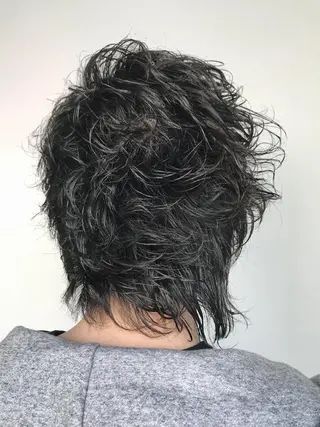 ショート カラー パーマ ヘアアレンジ メンズ 髪質改善・縮毛矯正・ パーマ講師✨山田夏樹のヘアスタイル