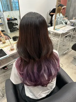 ロング カラー 顔周り似合わせ・巻け るレイヤー水谷航大のヘアスタイル