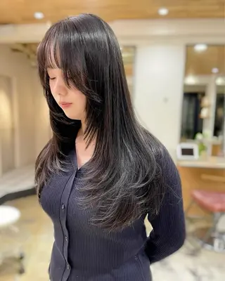 セミロング レイヤー/透明感 カラー/Tamakiのヘアスタイル