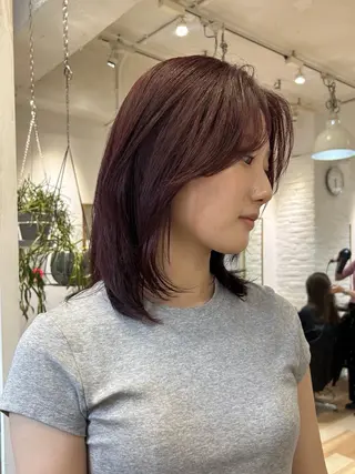 ミディアム カラー じゅわっと暖色カラー 🍊Moemiのヘアスタイル