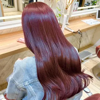 ロング カラー 韓国｜暖色カラー ｜横浜｜まなとのヘアスタイル