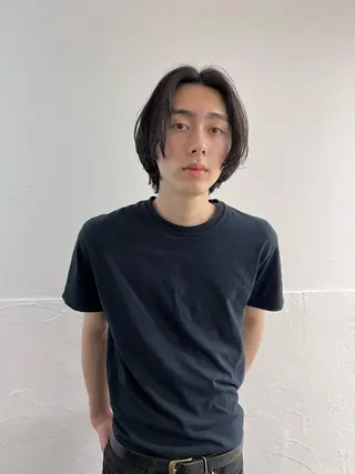 セミロング メンズ メンズスタイリスト リュウジのヘアスタイル