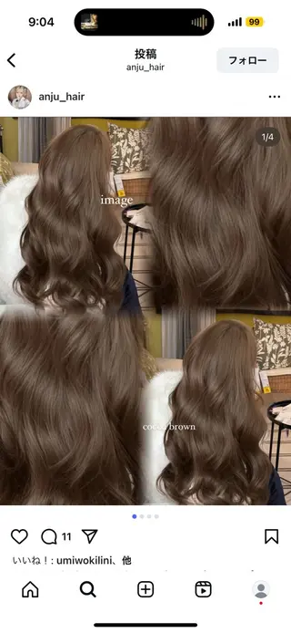 カラー 透ける透明感カラー 🤍anju🪽ྀིのヘアスタイル