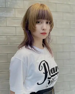 ミディアム カラー SALOWIN所属・ブリーチ✍️ ボブ✨レイヤーのヘアスタイル