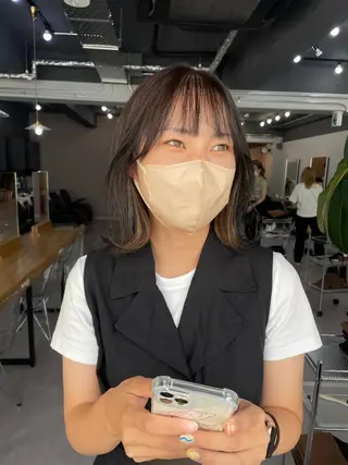 ミディアム 倉辻 香奈子のヘアスタイル