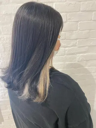 セミロング 🍀透明感抜群🍀/ ハイトーンカラーのヘアスタイル