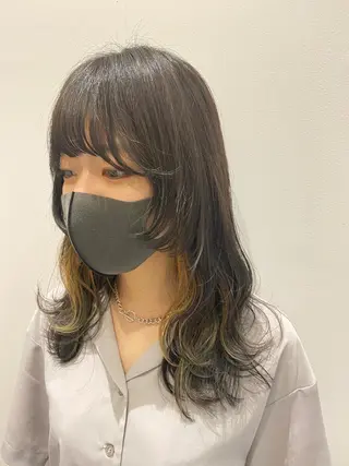 セミロング 村山 豪歩のヘアスタイル