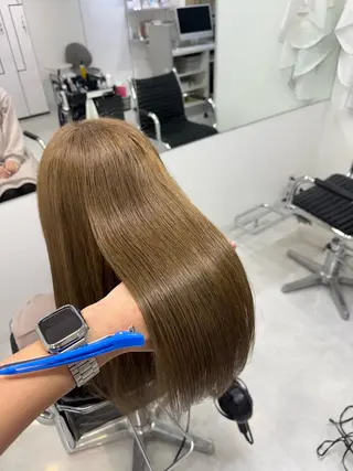 ロング カラー ブリーチなしWカラー /艶カラー✨のヘアスタイル