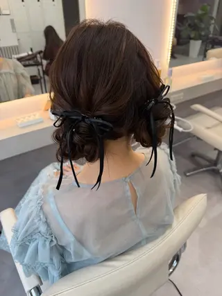 ミディアム カラー ヘアアレンジ Aloa透明感ヘア ♡kanami♡のヘアスタイル