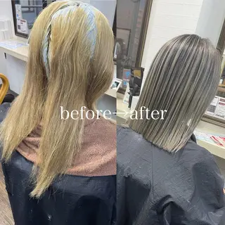 ショート カラー ヒカ/外国人風 デザインカラーのヘアスタイル