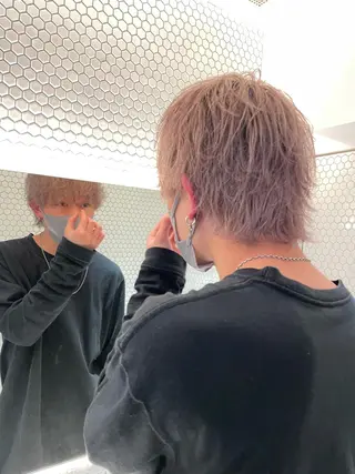 ショート カラー メンズ cinq所属・ハイライトカラー ❤︎hirokoのヘアスタイル