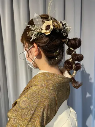 セミロング ヘアアレンジ arrow🖤 もえみのヘアスタイル