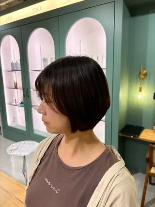 ショート カラー アンアイズ所属・朝光/深井美容室 /韓国レイヤーのヘアスタイル
