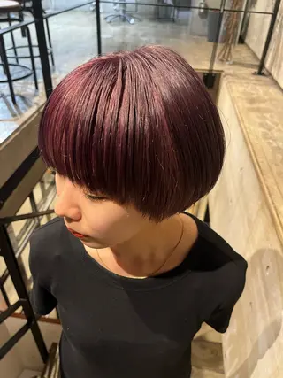 ショート カラー china/ボブ/ ブリーチカラーのヘアスタイル