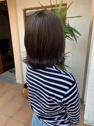 ミディアム カラー ヘアアレンジ 中津/柔らかカラー/ ナガオ　イズミのヘアスタイル