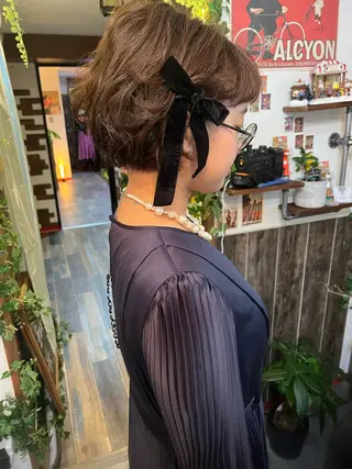 ショート ヘアアレンジ カラーパティシエ facce🌼ikoのヘアスタイル