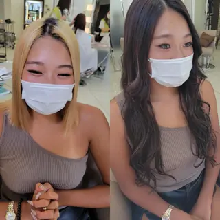 ロング カラー ママ美容師まつげ 🤍まき🤍のマツエク・マツパデザイン