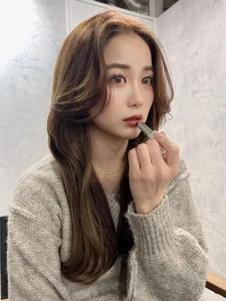 ロング カラー 韓国レイヤー/ 顔周り💕田中将吾のヘアスタイル