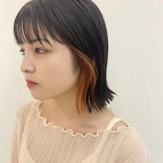 ミディアム カラー mina🪐立川駅/ レイヤー/ボブのヘアスタイル