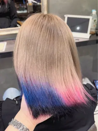 ショート カラー ハイトーン、カラー 特化⟡.·すわ☁️のヘアスタイル