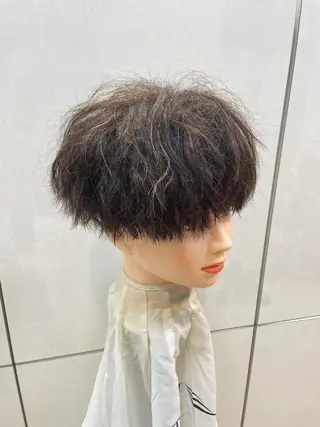 ミディアム カラー メンズ 大宮｜メンズカット ダブルカラー｜パーマのヘアスタイル