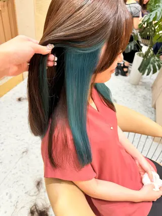 セミロング カラー 韓国レイヤー/髪質 改善/縮毛🤍吉田のヘアスタイル